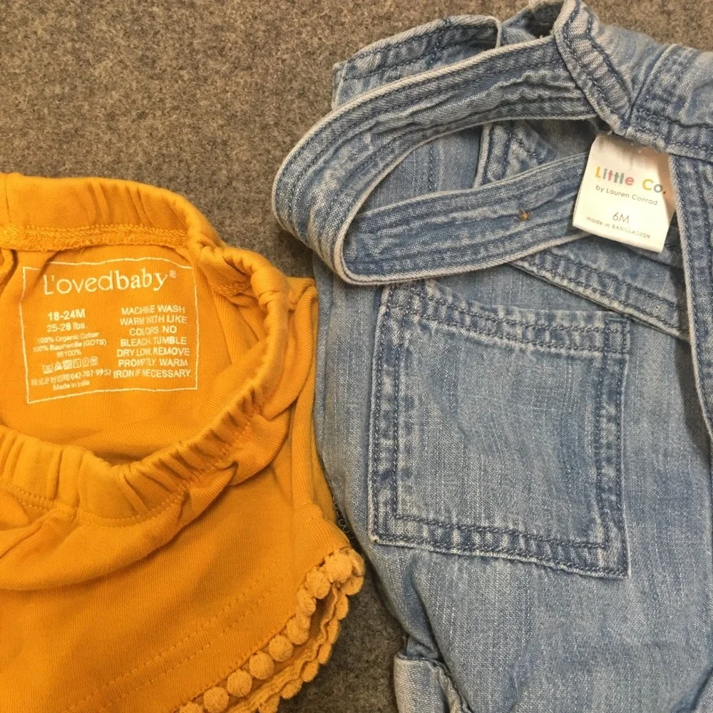 Organic Baby Girl 0-3-6-9-18-24 Months Clothing Lot 8x Pieces Bulk All Season - Picture 6 of 11